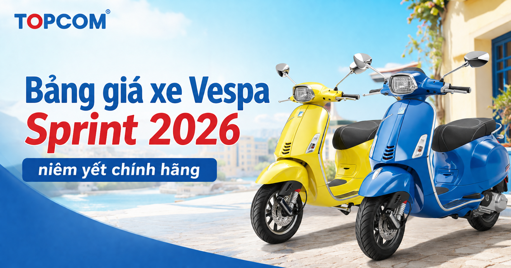 Bảng giá xe Vespa Sprint 2026 niêm yết chính hãng