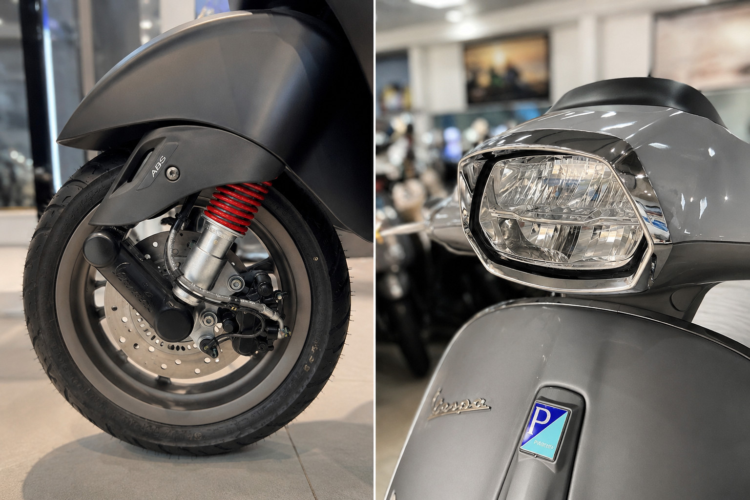 phanh abs và led 2 tầng trên vespa sprint