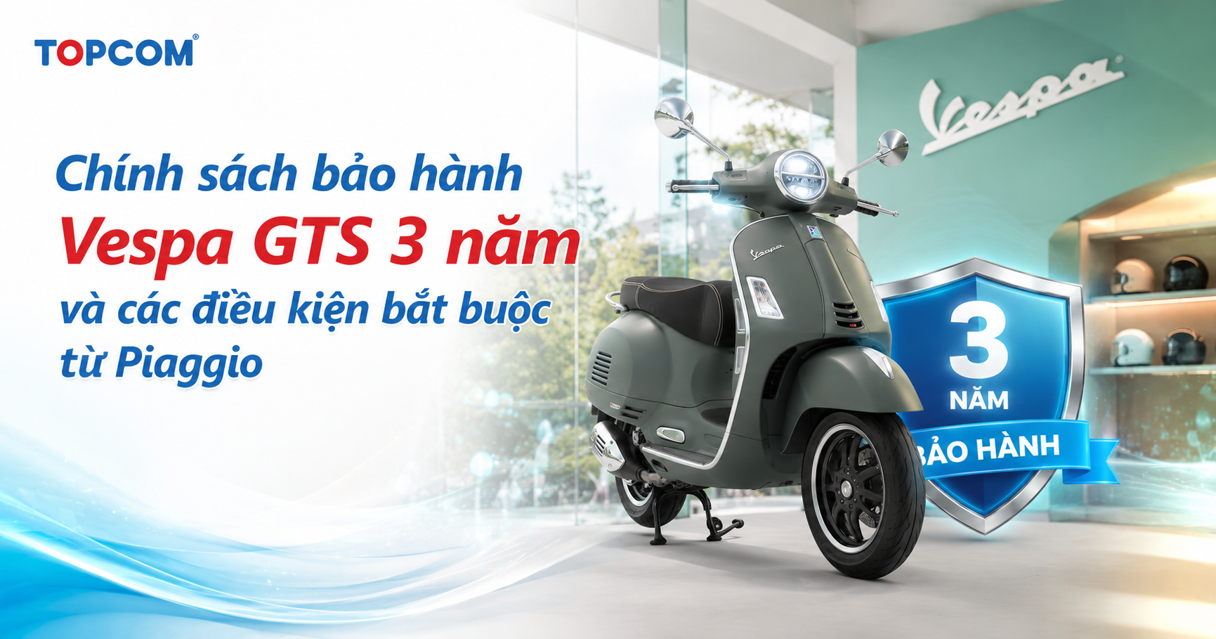 Chính sách bảo hành Vespa GTS 3 năm và các điều kiện bắt buộc từ Piaggio