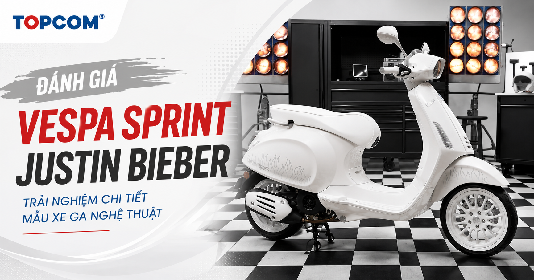 Đánh giá Vespa Sprint Justin Bieber thực tế Trải nghiệm chi tiết mẫu xe ga nghệ thuật