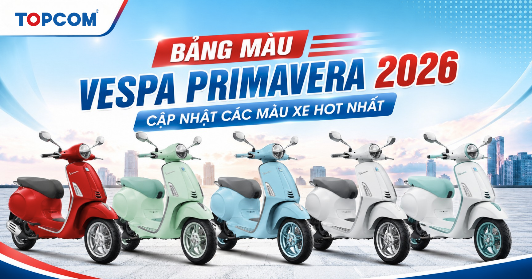 Bảng màu Vespa Primavera 2026_ Cập nhật các màu xe hot nhất