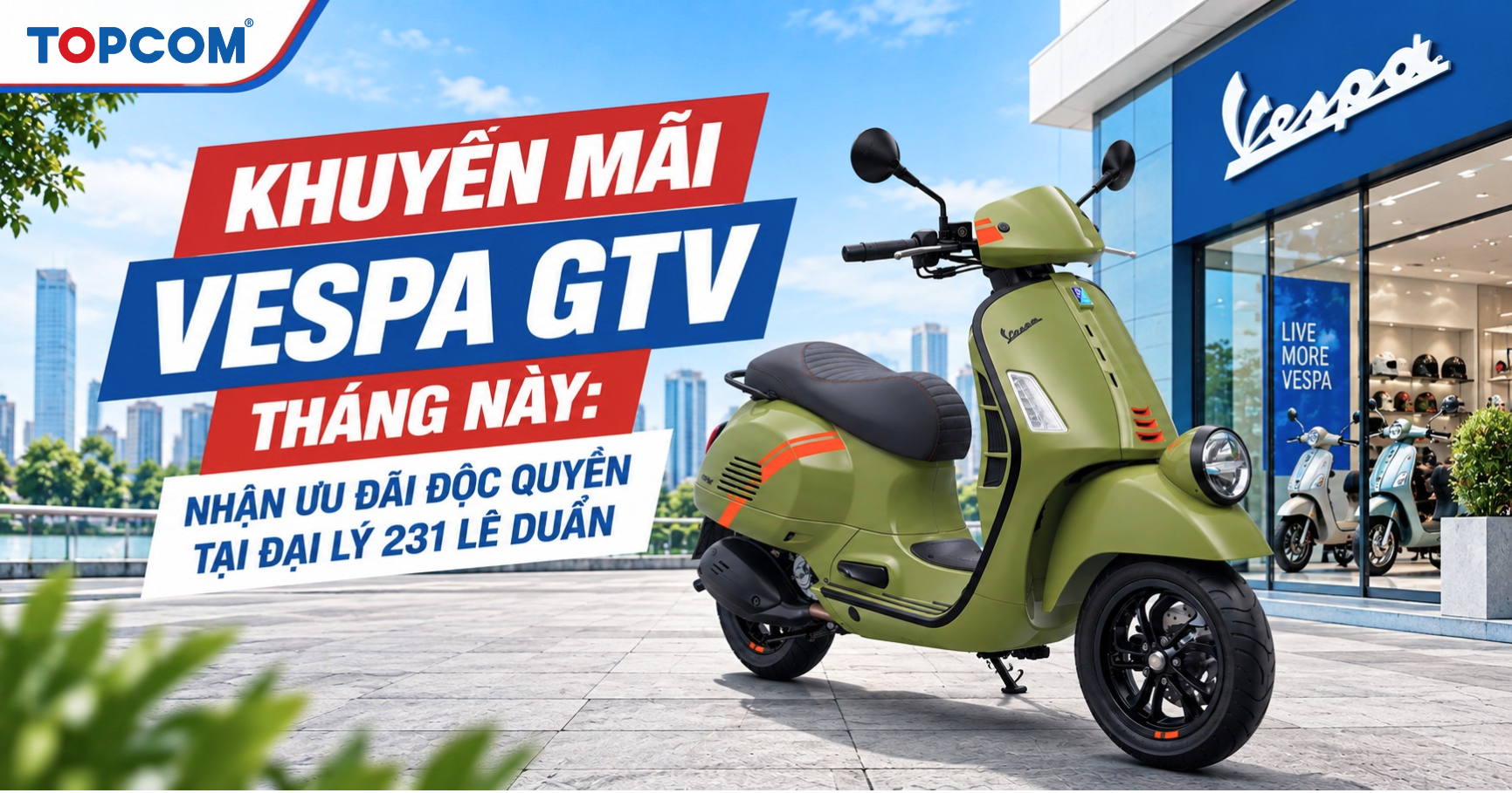 Khuyến mãi Vespa GTV tháng này
