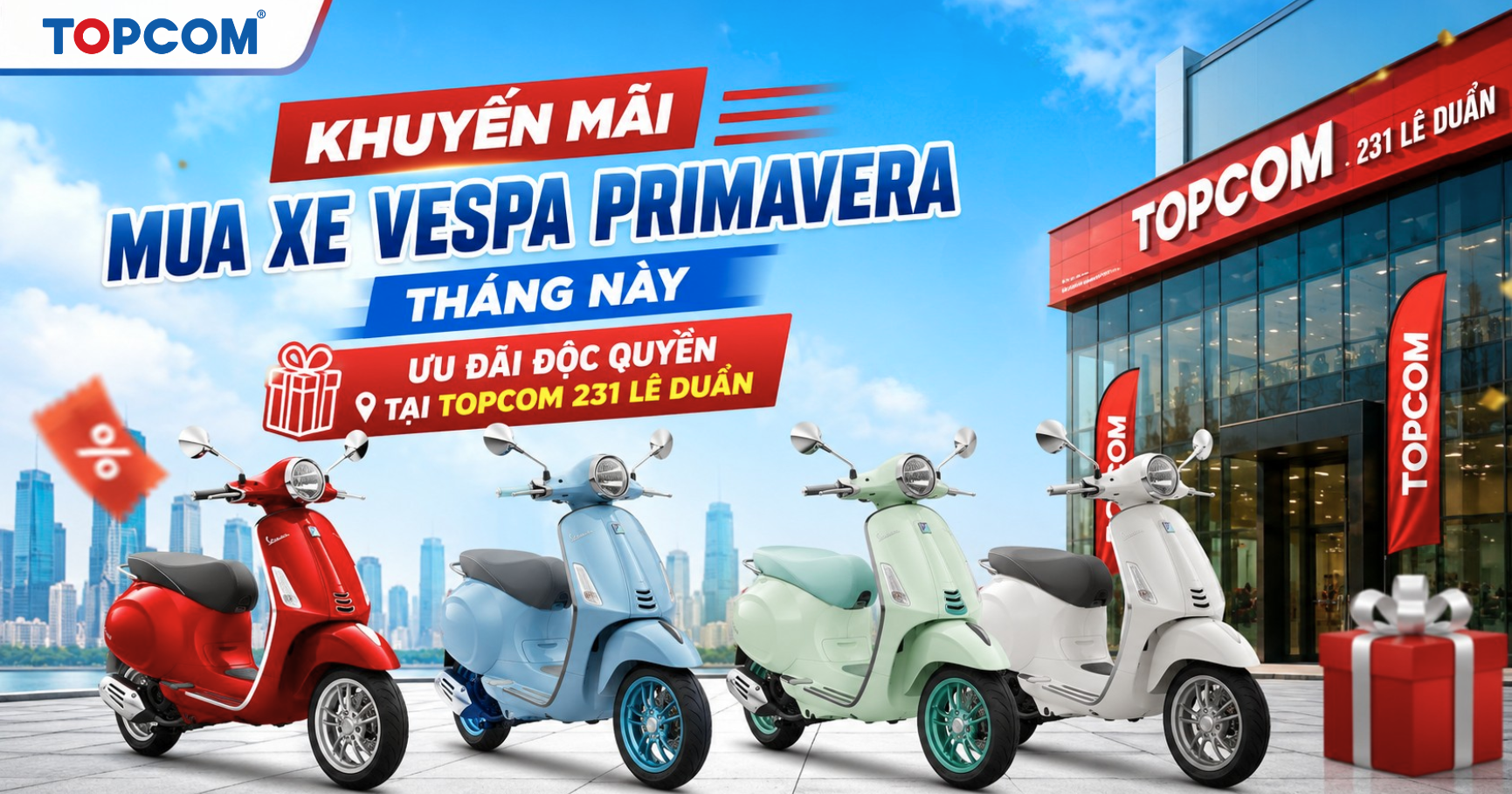 Khuyến mãi mua xe Vespa Primavera tháng này