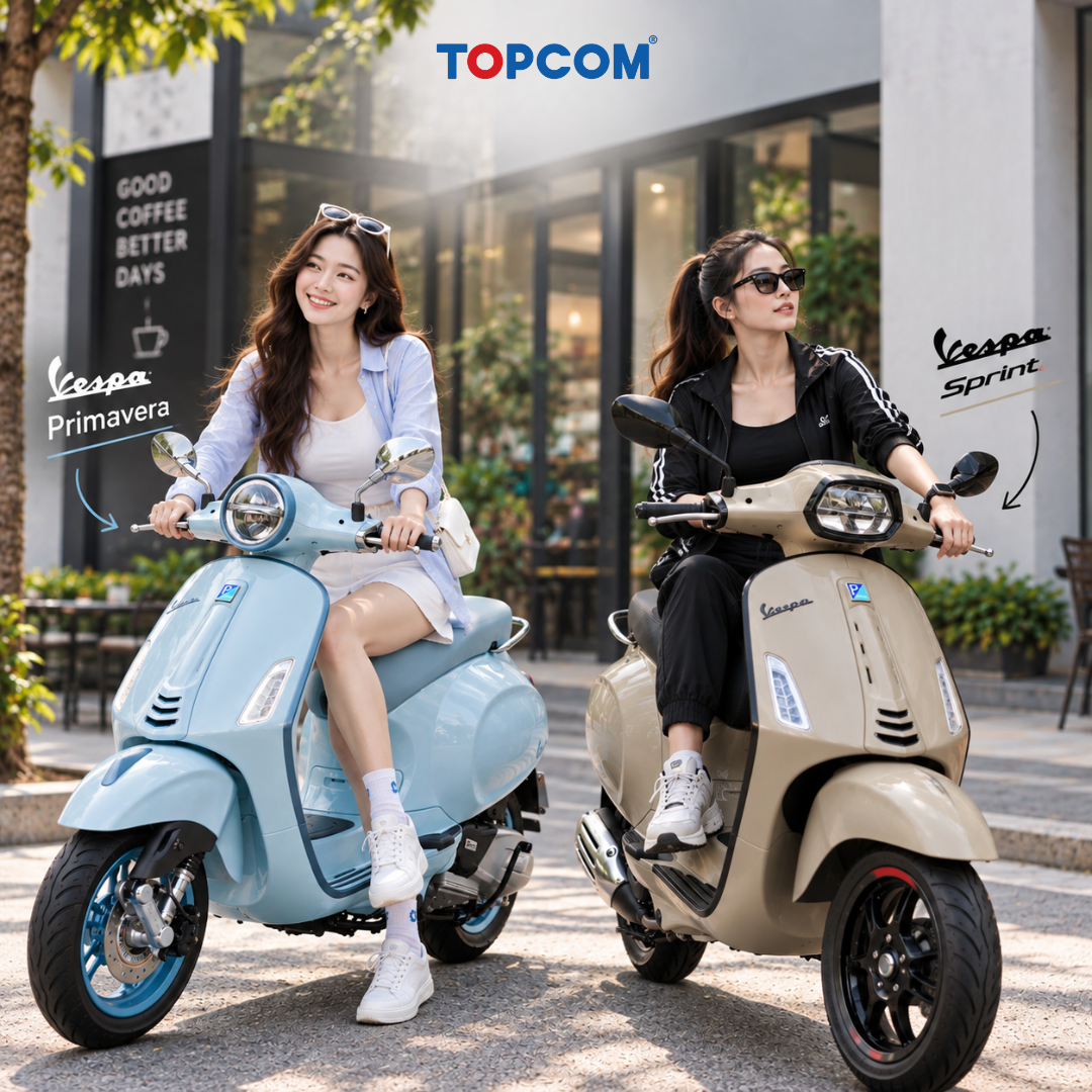 so sánh vespa primavera và vespa sprint