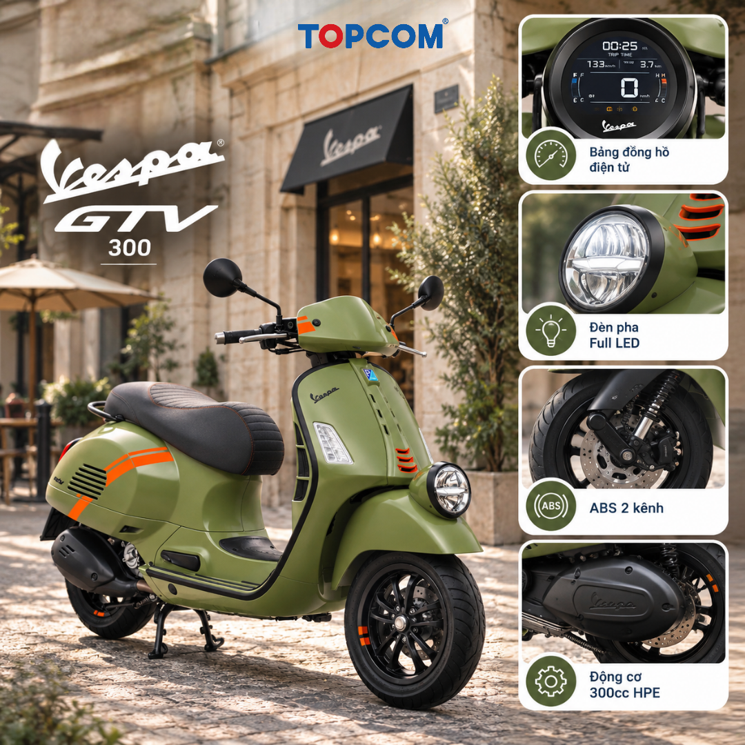 vespa gtv 300 trang bị