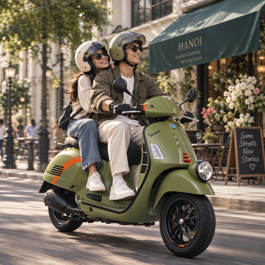 vespa gtv 300 xanh